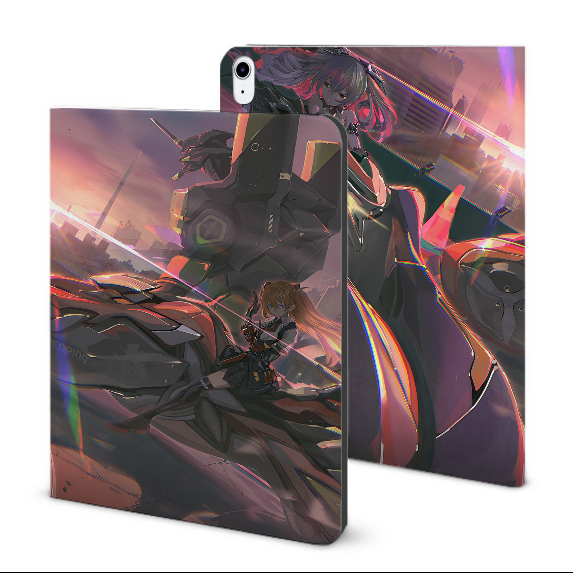 （画像用） EVA 新世紀エヴァンゲリオン IPad ケース ブック型 PUレザー TPU 耐衝撃 軽量 薄型 ペン収納なし 全面保護 IPad 各モデル対応